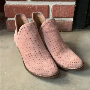Lucky Brand pink perforated boots